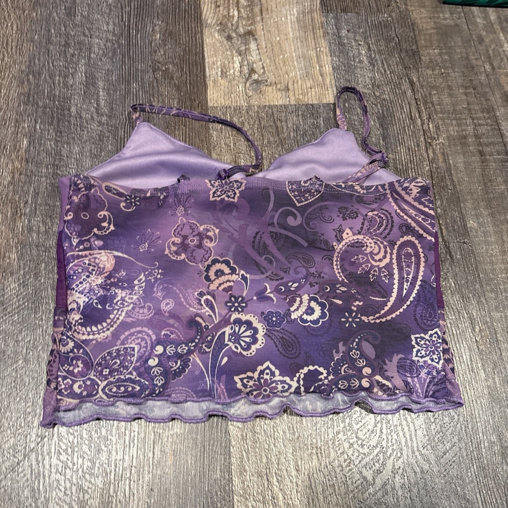 Purple Paisley Camisole Top